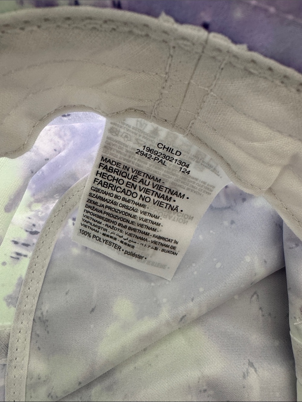 Nike Kids Tie-Dye Bucket Hat - Lavender & Light Green NWT - Picture 4 of 5